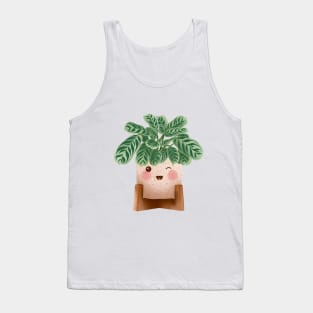 Cute Plant Illustration,  Calathea Burle-Marxii Amabilis Tank Top